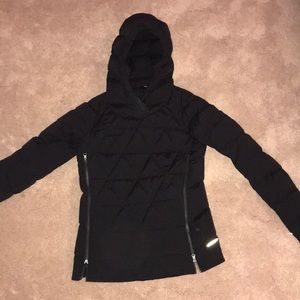 Lululemon black down hooded pullover